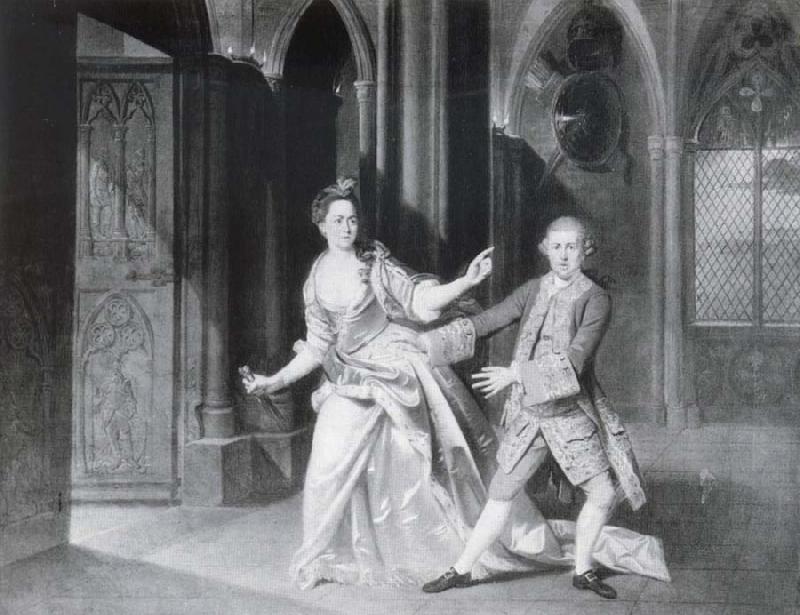 Johann Zoffany David Garrick as Macbeth and Hannah Pritchard as Lady Macbeth oil painting image